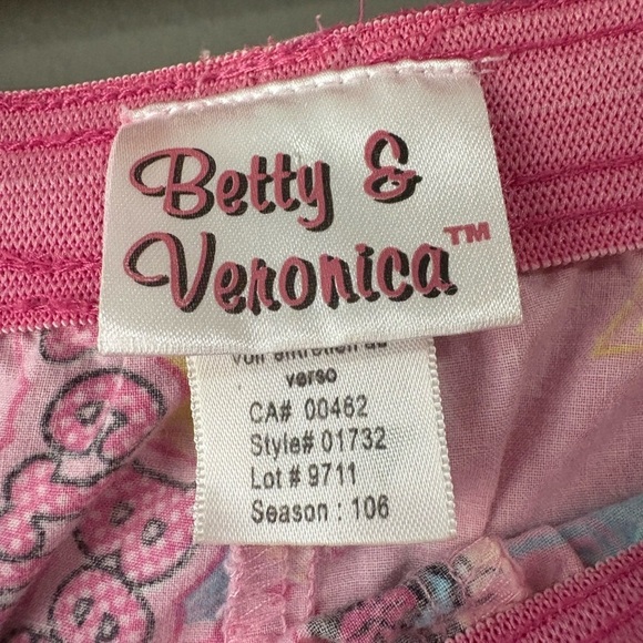 Vintage, Betty and Veronica, cropped pjamas pants , drawstring waist, M, Archie - Picture 4 of 6